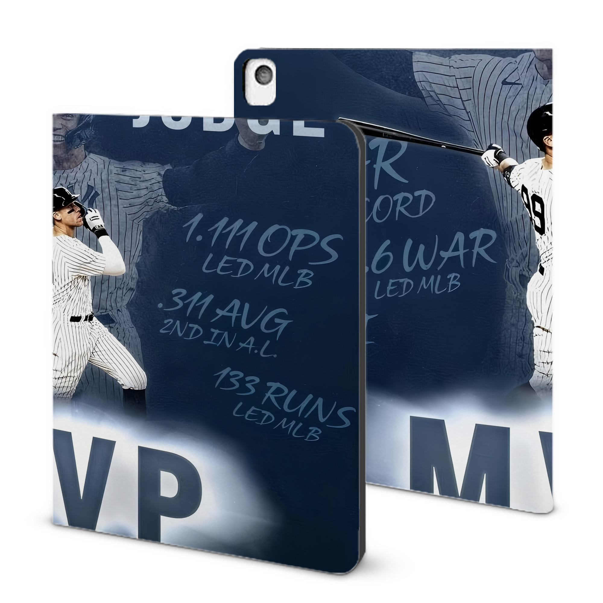 Aaron Judge MVP IPad Book-Style Case With Pencil Slot – Slim PU & TPU Cover – Full Protection, Precise Fit, Water & Scratch Resistant